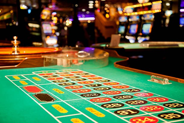 Live dealer baccarat table with card layout